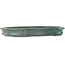 Oval teal bonsai pot by Seizan (Reihou, Kataoka Katsushi, master Seizan kiln) - 510 x 365 x 55 mm