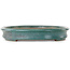 Pot à bonsaï ovale bleu sarcelle par Seizan (Reihou, Kataoka Katsushi, maître four Seizan) - 512 x 365 x 60 mm