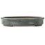 Maceta ovalada para bonsái verde azulado de Seizan (Reihou, Kataoka Katsushi, maestro del horno Seizan) - 512 x 365 x 60 mm
