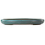 Maceta ovalada para bonsái verde azulado de Seizan (Reihou, Kataoka Katsushi, maestro del horno Seizan) - 480 x 355 x 57 mm