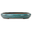Oval teal bonsai pot by Seizan (Reihou, Kataoka Katsushi, master Seizan kiln) - 480 x 355 x 57 mm