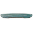 Oval teal bonsai pot by Seizan (Reihou, Kataoka Katsushi, master Seizan kiln) - 480 x 355 x 57 mm