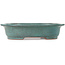 Oval teal bonsai pot by Seizan (Reihou, Kataoka Katsushi, master Seizan kiln) - 407 x 328 x 90 mm