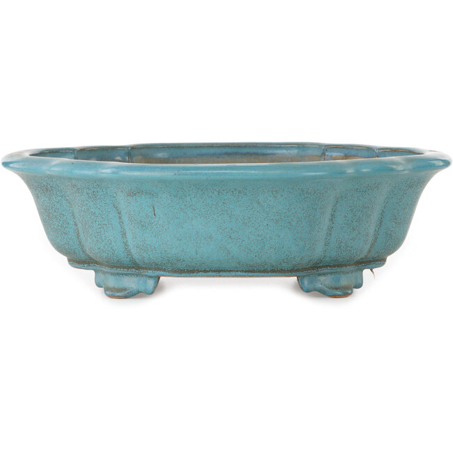 Pot à bonsaï Mokko sarcelle par Seizan (Reihou, Kataoka Katsushi, maître four Seizan) - 432 x 365 x 130 mm