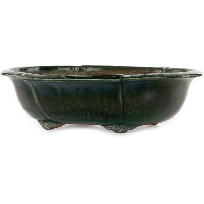 Maceta para bonsái verde Mokko de Shuhou - 402 x 342 x 115 mm