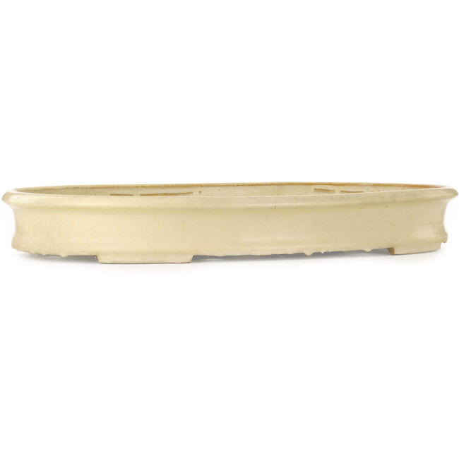 Ovale, gebroken witte bonsaipot van Shuhou - 695 x 455 x 90 mm
