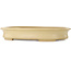 Oval off-white bonsai pot by Seizan (Reihou, Kataoka Katsushi, master Seizan kiln) - 645 x 465 x 105 mm