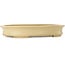 Ovale gebroken witte bonsaipot van Seizan (Reihou, Kataoka Katsushi, meester Seizan oven) - 645 x 465 x 105 mm
