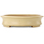 Ovale gebroken witte bonsaipot van Seizan (Reihou, Kataoka Katsushi, meester Seizan oven) - 645 x 465 x 105 mm