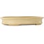 Ovale gebroken witte bonsaipot van Seizan (Reihou, Kataoka Katsushi, meester Seizan oven) - 645 x 465 x 105 mm