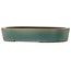Pot ovale vert pour bonsaï par Yamaaki Toshio (troisième génération) - 405 x 323 x 78 mm