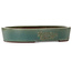 Maceta ovalada verde para bonsái de Yamaaki Toshio (tercera generación) - 405 x 323 x 78 mm