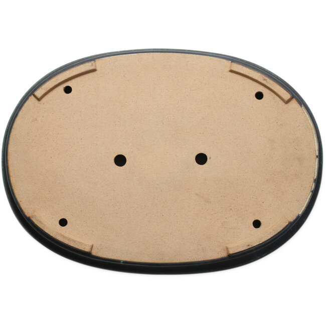 Ovale donkerblauwe bonsaipot van Seizan (Reihou, Kataoka Katsushi, meester Seizan oven) - 513 x 360 x 60 mm