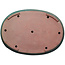 Oval teal bonsai pot by Seizan (Reihou, Kataoka Katsushi, master Seizan kiln) - 510 x 365 x 55 mm