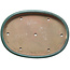 Oval teal bonsai pot by Seizan (Reihou, Kataoka Katsushi, master Seizan kiln) - 512 x 365 x 60 mm