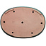 Oval teal bonsai pot by Seizan (Reihou, Kataoka Katsushi, master Seizan kiln) - 512 x 365 x 60 mm
