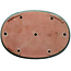 Ovale blauwgroen bonsaipot van Seizan (Reihou, Kataoka Katsushi, meester Seizan oven) - 512 x 365 x 60 mm