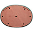 Oval teal bonsai pot by Seizan (Reihou, Kataoka Katsushi, master Seizan kiln) - 512 x 365 x 60 mm