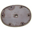 Ovale gebroken witte bonsaipot van Terahata Satomi Mazan - 552 x 403 x 62 mm