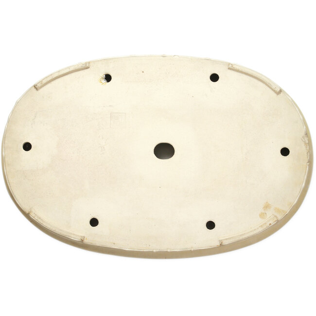 Oval off-white bonsai pot by Shuhou - 695 x 455 x 90 mm