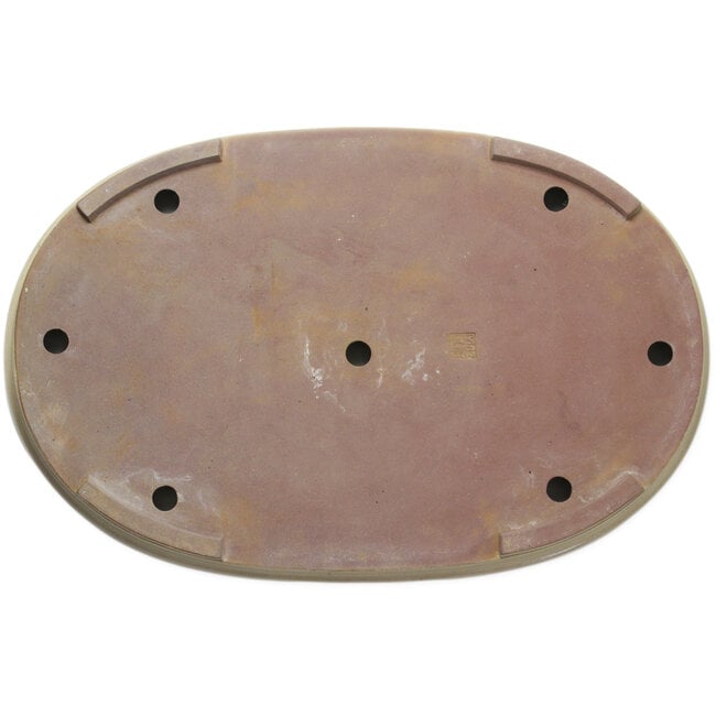 Ovale, gebroken witte bonsaipot van Kakuzan - 675 x 443 x 65 mm