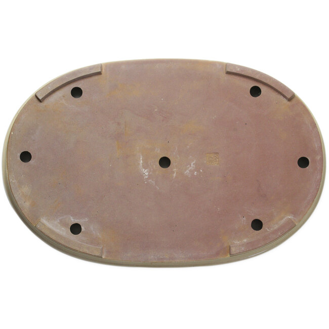 Pot à bonsaï ovale blanc cassé de Kakuzan - 675 x 443 x 65 mm