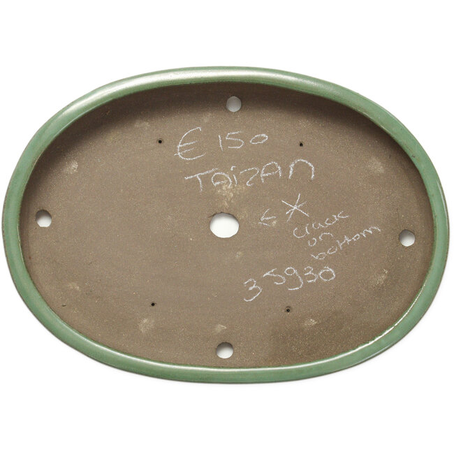 Ovale groene bonsaipot van Taizan - 475 x 340 x 85 mm