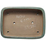 Rectangular teal bonsai pot by Seizan (Reihou, Kataoka Katsushi, master Seizan kiln) - 413 x 295 x 108 mm