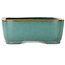 Vaso bonsai rettangolare verde acqua di Seizan (Reihou, Kataoka Katsushi, forno del maestro Seizan) - 413 x 295 x 108 mm
