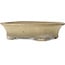Ovale gebroken witte bonsaipot van Terahata Satomi Mazan - 405 x 315 x 93 mm