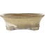 Ovale gebroken witte bonsaipot van Terahata Satomi Mazan - 405 x 315 x 93 mm