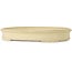 Ovale gebroken witte bonsaipot van Terahata Satomi Mazan - 455 x 315 x 70 mm