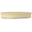 Ovale gebroken witte bonsaipot van Terahata Satomi Mazan - 455 x 315 x 70 mm
