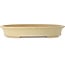 Ovale gebroken witte bonsaipot van Seizan (Reihou, Kataoka Katsushi, meester Seizan oven) - 520 x 400 x 85 mm