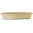 Ovale gebroken witte bonsaipot van Seizan (Reihou, Kataoka Katsushi, meester Seizan oven) - 520 x 400 x 85 mm