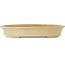 Ovale gebroken witte bonsaipot van Seizan (Reihou, Kataoka Katsushi, meester Seizan oven) - 520 x 400 x 85 mm