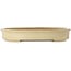 Ovale gebroken witte bonsaipot van Seizan (Reihou, Kataoka Katsushi, meester Seizan oven) - 503 x 390 x 75 mm