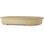 Ovale gebroken witte bonsaipot van Seizan (Reihou, Kataoka Katsushi, meester Seizan oven) - 585 x 435 x 95 mm