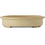 Oval off-white bonsai pot by Seizan (Reihou, Kataoka Katsushi, master Seizan kiln) - 585 x 435 x 95 mm
