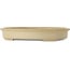 Ovale gebroken witte bonsaipot van Seizan (Reihou, Kataoka Katsushi, meester Seizan oven) - 585 x 435 x 95 mm