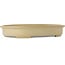 Ovale gebroken witte bonsaipot van Seizan (Reihou, Kataoka Katsushi, meester Seizan oven) - 585 x 435 x 95 mm