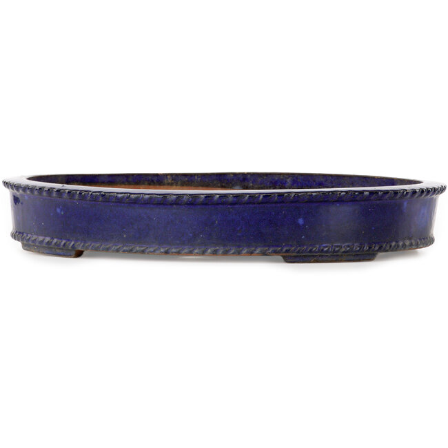 Maceta ovalada azul para bonsái - 458 x 365 x 68 mm