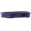 Oval blue bonsai pot - 458 x 365 x 68 mm