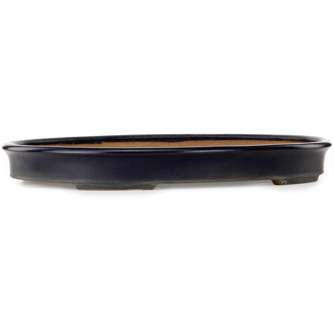 Oval blue bonsai pot by Yamafusa - 550 x 400 x 62 mm