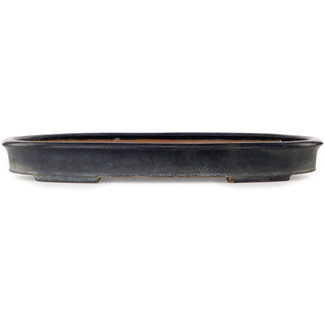  Yamafusa - Takehiko Koie Pot à bonsaï ovale bleu de 550 mm par Yamafusa, Tokoname, Japon
