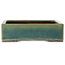 Maceta rectangular para bonsái verde de Yamaaki Toshio (tercera generación) - 372 x 277 x 78 mm