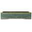 Maceta rectangular para bonsái verde de Yamaaki Toshio (tercera generación) - 372 x 277 x 78 mm