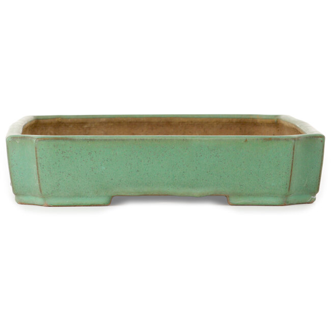 Maceta rectangular verde para bonsái de Yamafusa - 462 x 327 x 70 mm