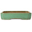 Rectangular green bonsai pot by Yamafusa - 462 x 327 x 70 mm