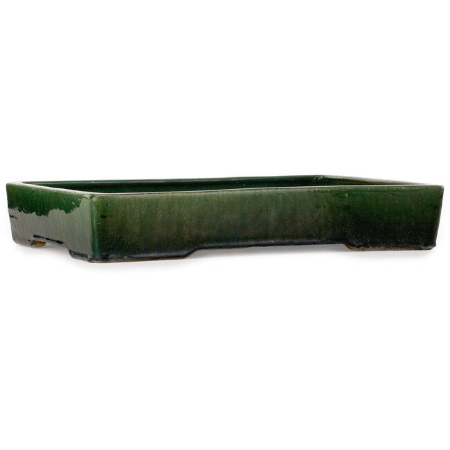 Rechteckiger grüner Bonsai-Topf von Shuhou – 475 x 333 x 80 mm